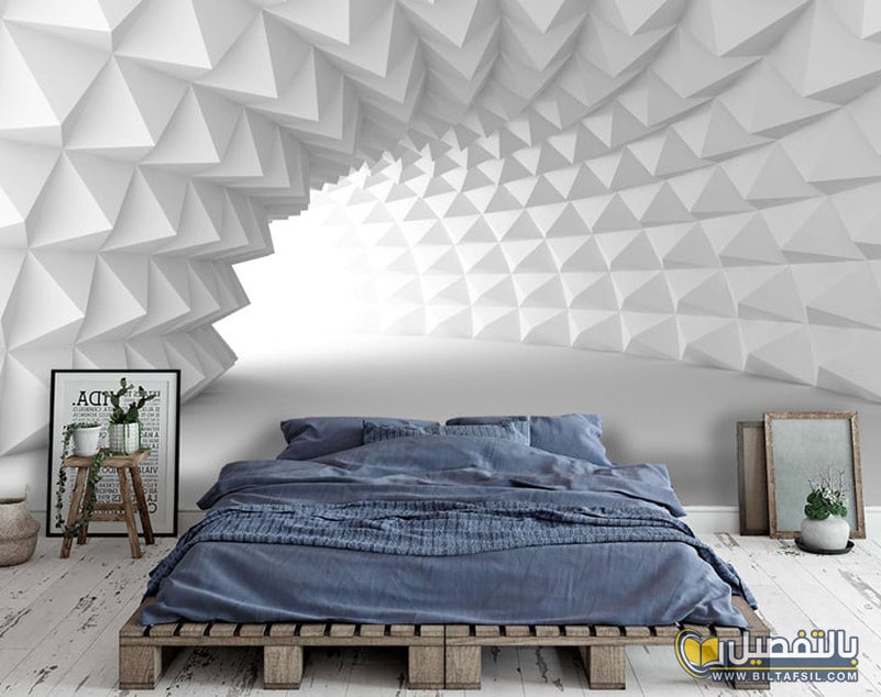ورق حائط ثلاثي الابعاد لغرف النوم